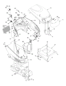 Hood Assembly parts for White Outdoor Lawn Tractor 13A4616G790 / 2005 from AppliancePartsPros.com