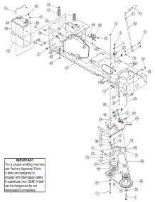 Pto Drive, Battery And Frame parts for White Outdoor Lawn Tractor 13AP606H790 / 2006 from AppliancePartsPros.com