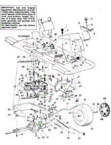 Drive Mounting Assembly parts for White Outdoor Lawn Tractor 131-521B190 / 1991 from AppliancePartsPros.com