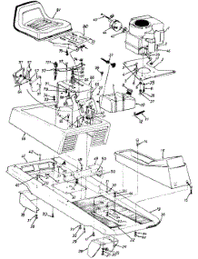 Engine, Seat And Upper Deck parts for White Outdoor Lawn Tractor 132-521B190 / 1992 from AppliancePartsPros.com