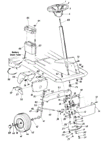 Steering Mechanism And Battery parts for White Outdoor Lawn Tractor 132-521B190 / 1992 from AppliancePartsPros.com