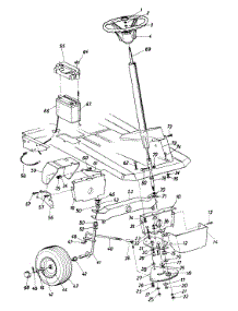Steering, Axle And Wheel Assembly parts for White Outdoor Lawn Tractor 133B561B190 / 1993 from AppliancePartsPros.com