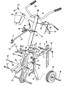 Handles, Frame And Wheel Ass'y parts for White Outdoor Tiller 21A-340-190 / 1998 from AppliancePartsPros.com