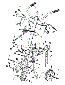 Handles, Frame And Wheel Assembly parts for White Outdoor Tiller 21A-340-190 / 1999 from AppliancePartsPros.com