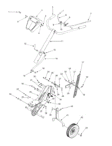 Handle And Wheels parts for White Outdoor Tiller 21A-352B190 / 2001 from AppliancePartsPros.com