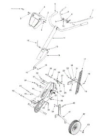 Handle And Wheels parts for White Outdoor Tiller 21A-354-190 / 2000 from AppliancePartsPros.com