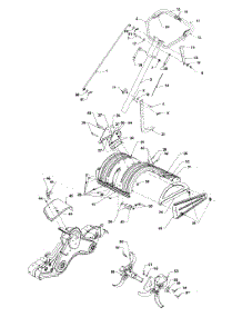 Handle And Tine Shield parts for White Outdoor Tiller 21A-458B190 / 1999 from AppliancePartsPros.com
