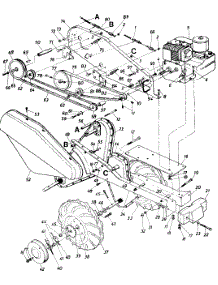Engine & Front Frame Assembly parts for White Outdoor Tiller 217-403-190 / 1987 from AppliancePartsPros.com