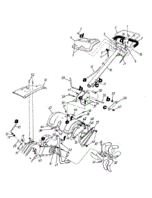 Handle, Tine Shield, Blades And Labels parts for White Outdoor Tiller 21A-400-190 / 1997 from AppliancePartsPros.com