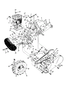 Rear Tine Tiller Illustration (Part 3) parts for White Outdoor Tiller 215-447-190 / 1995 from AppliancePartsPros.com