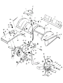 Rear Frame Assembly parts for White Outdoor Tiller 217-430-190 / 1987 from AppliancePartsPros.com
