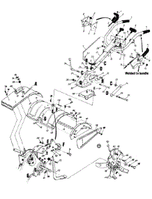 Handle & Tine Assembly parts for White Outdoor Tiller 219-430-190 / 1989 from AppliancePartsPros.com