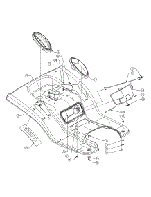 Fender parts for White Outdoor Lawn Tractor 13B4516N190 / 2004 from AppliancePartsPros.com