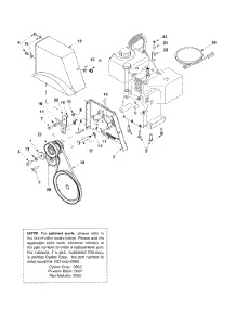 Drive Belt 1355W parts for White Outdoor Snow Blower 31AE993J190 / 2001 from AppliancePartsPros.com