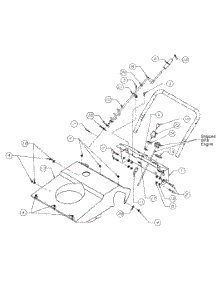 Shroud And Chute Crank Assembly parts for White Outdoor Snow Blower 31A-142-190 / 1998 from AppliancePartsPros.com