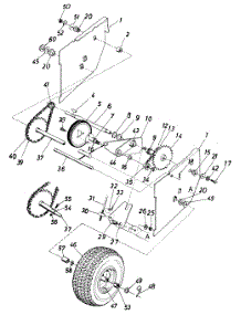 Wheel Chain Drive Assembly parts for White Outdoor Snow Blower 319-552-190 / 1989 from AppliancePartsPros.com