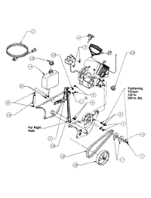 Gas Tank & Pulley Illustration parts for White Outdoor Snow Blower 315E162-190 / 1995 from AppliancePartsPros.com
