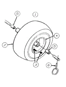 Wheel Assembly parts for White Outdoor Snow Blower 31AE623D190 / 1998 from AppliancePartsPros.com