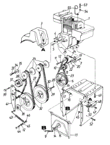 Pulleys, Belts & Belt Cover parts for White Outdoor Snow Blower 313-648F190 / 1993 from AppliancePartsPros.com