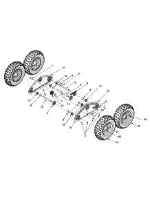 Chain Case & Wheels parts for White Outdoor Snow Blower 31AH4G3F190 / 2000 from AppliancePartsPros.com