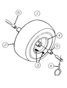 Wheel Assembly parts for White Outdoor Snow Blower 317E653F190 / 1997 from AppliancePartsPros.com