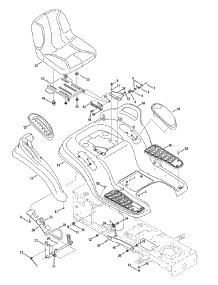 Fender & Seat Assembly parts for White Outdoor Lawn Tractor 13AP62TK090 / 2008 from AppliancePartsPros.com