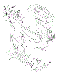 Hood, Dash, Grille & Bumper parts for White Outdoor Lawn Tractor 13AP62TK090 / 2008 from AppliancePartsPros.com