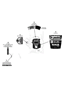 Label Map parts for White Outdoor Self-Propelled Mower 12A-52K1090 / 2008 from AppliancePartsPros.com