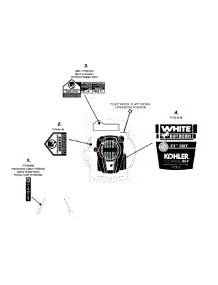 Label Map parts for White Outdoor Push Mower 11A-54K1090 / 2008 from AppliancePartsPros.com