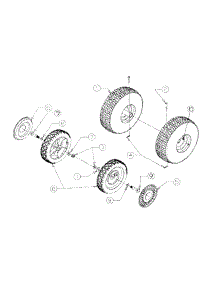 Wheel parts for White Outdoor Chore Performer 247-315C190 / 1997 from AppliancePartsPros.com