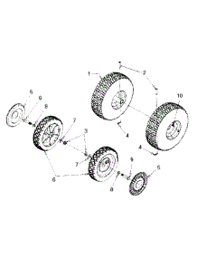 Wheels parts for White Outdoor Chore Performer 24A-315C190 / 1999 from AppliancePartsPros.com