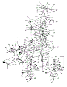 44-Inch Side Discharge Deck Assembly parts for White Outdoor Lawn Tractor 136-704-190 / 1986 from AppliancePartsPros.com