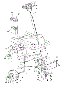 Steering Assembly parts for White Outdoor Lawn Tractor 136-514-190 / 1986 from AppliancePartsPros.com
