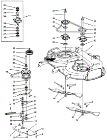 42-Inch Deck Drive & Spindle Assembly parts for White Outdoor Zero-Turn Mower 53BA1A3G190 / 1999 from AppliancePartsPros.com
