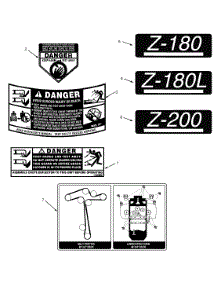 Graphics parts for White Outdoor Zero-Turn Mower 53AC265K190 from AppliancePartsPros.com