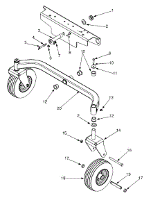 Front Axle And Tire parts for White Outdoor Zero-Turn Mower ZT-1850 from AppliancePartsPros.com