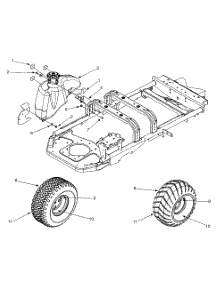 Fuel Tank, Wheels, Rear parts for White Outdoor Zero-Turn Mower ZT-1850 from AppliancePartsPros.com
