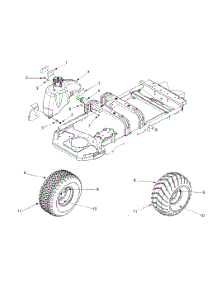 Fuel Tank & Rear Wheels parts for White Outdoor Zero-Turn Mower 53CA1A7K190 / 2001 from AppliancePartsPros.com