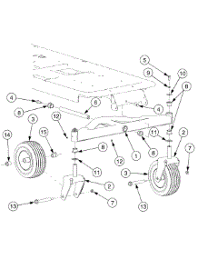 Front Axle & Wheels Model Zt-4200 parts for White Outdoor Zero-Turn Mower 17AC2ACG790 / 2007 from AppliancePartsPros.com