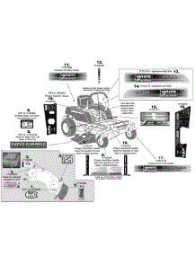 Label Map Zt54 17Ak parts for White Outdoor Zero-Turn Mower 17AK2ACK / 2008 from AppliancePartsPros.com