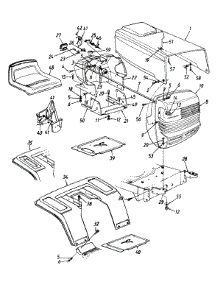 Hood, Fender & Dash parts for Wizard Lawn Tractor 132-667G098 / 1992 from AppliancePartsPros.com