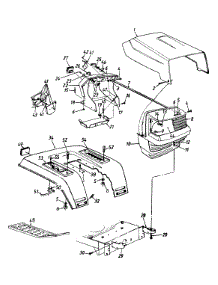 Hood Assembly parts for Wizard Lawn Tractor 132-760G098 / 1992 from AppliancePartsPros.com
