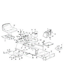 Seat Assembly And Upper Frame Assembly parts for Wizard Lawn Tractor 132-760G098 / 1992 from AppliancePartsPros.com