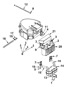 Engine Accessories Intek Twin parts for Wizard Lawn Tractor 13AL673G098 / 2002 from AppliancePartsPros.com