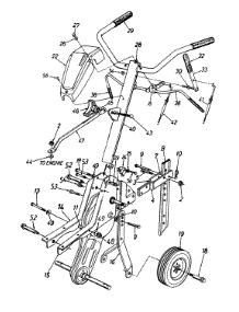 Handle & Wheel Assembly parts for Wizard Tiller 94-3355-8 / 1996 from AppliancePartsPros.com