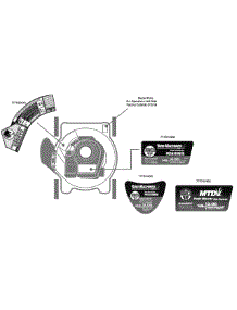 Label Map 11A-020 parts for Yard Machines Push Walk-Behind Mower 11A-020B000 / 2010 from AppliancePartsPros.com