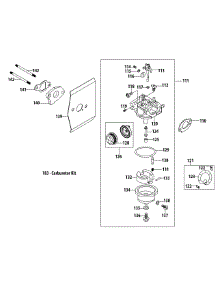 1P65n0a Carburetor parts for Yard Machines Push Walk-Behind Mower 11A-02JV000 / 2012 from AppliancePartsPros.com