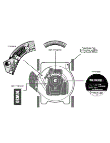 Label Map parts for Yard Machines Push Walk-Behind Mower 11A-02JX700 / 2014 from AppliancePartsPros.com