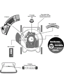 Label Map parts for Yard Machines Push Walk-Behind Mower 11A-02MG000 / 2009 from AppliancePartsPros.com