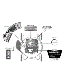 Label Map 11A-02Sb700 parts for Yard Machines Push Walk-Behind Mower 11A-02SB700 / 2014 from AppliancePartsPros.com